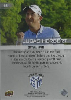 2023 Upper Deck Game Dated Moments - Silver #16 Lucas Herbert Back