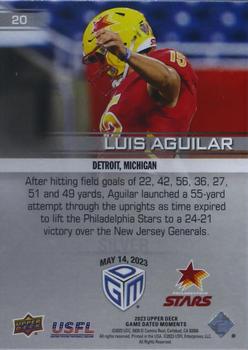 2023 Upper Deck Game Dated Moments - Silver #20 Luis Aguilar Back