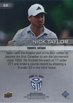 2023 Upper Deck Game Dated Moments - Silver #24 Nick Taylor Back