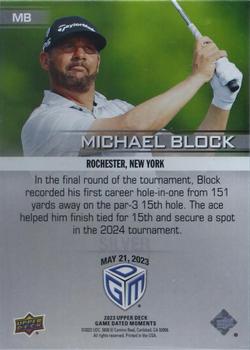 2023 Upper Deck Game Dated Moments - Silver #MB Michael Block Back