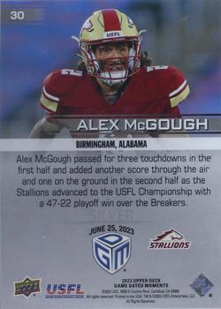2023 Upper Deck Game Dated Moments - Silver #30 Alex McGough Back