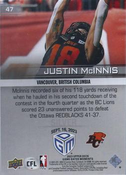 2023 Upper Deck Game Dated Moments - Silver #47 Justin McInnis Back