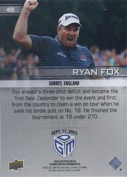 2023 Upper Deck Game Dated Moments - Silver #48 Ryan Fox Back