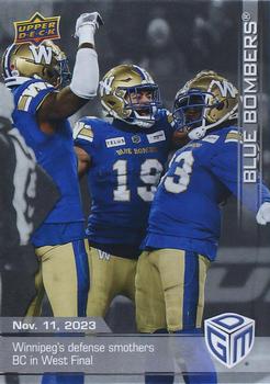 2023 Upper Deck Game Dated Moments - Silver #61 Winnipeg Blue Bombers Front
