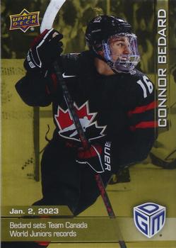 2023 Upper Deck Game Dated Moments - Gold #1 Connor Bedard Front