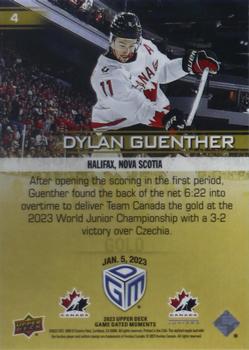 2023 Upper Deck Game Dated Moments - Gold #4 Dylan Guenther Back