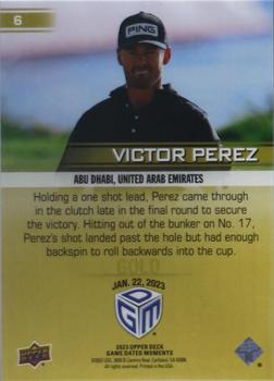 2023 Upper Deck Game Dated Moments - Gold #6 Victor Perez Back