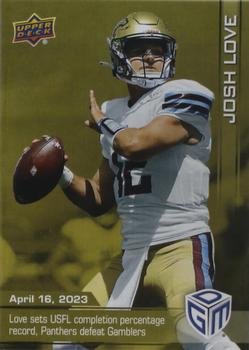 2023 Upper Deck Game Dated Moments - Gold #13 Josh Love Front