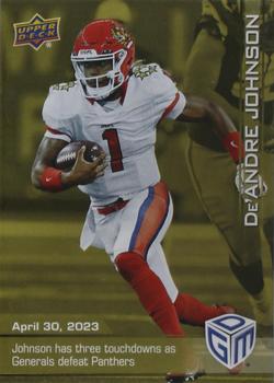 2023 Upper Deck Game Dated Moments - Gold #18 De'Andre Johnson Front