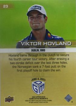2023 Upper Deck Game Dated Moments - Gold #23 Viktor Hovland Back