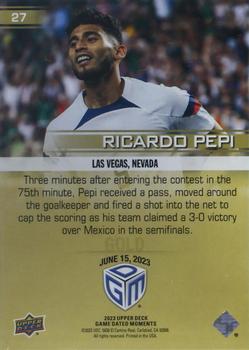 2023 Upper Deck Game Dated Moments - Gold #27 Ricardo Pepi Back