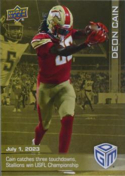2023 Upper Deck Game Dated Moments - Gold #31 Deon Cain Front