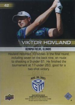 2023 Upper Deck Game Dated Moments - Gold #42 Viktor Hovland Back