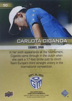 2023 Upper Deck Game Dated Moments - Gold #50 Carlota Ciganda Back