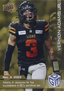 2023 Upper Deck Game Dated Moments - Gold #59 Vernon Adams Jr. Front