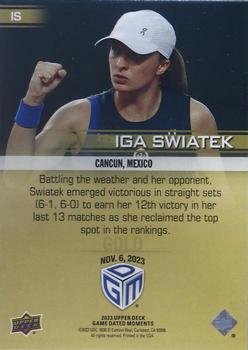 2023 Upper Deck Game Dated Moments - Gold #IS Iga Swiatek Back