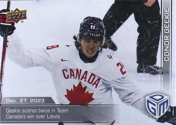 2023 Upper Deck Game Dated Moments - Photo Variant #67V Conor Geekie Front