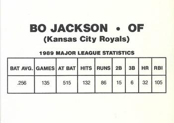 1990 Bo Jackson Black & Blue (unlicensed) #NNO Bo Jackson Back