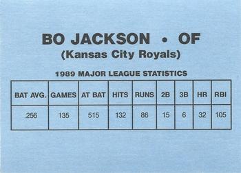 1990 Bo Jackson Black & Blue (unlicensed) #NNO Bo Jackson Back