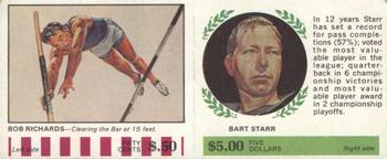 1968 American Oil Winner's Circle - 2-Card Panels #NNO Bob Richards / Bart Starr Front