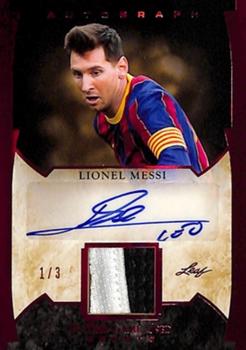 2022 Leaf In The Game Used Sports - In The Game Used Auto Red #GUA-LM1 Lionel Messi Front