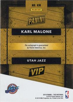 2019 Panini National Sports Convention VIP Party Exclusive - Private Signings Hyperplaid #KM Karl Malone Back