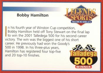 2001 Legends Sports Memorabilia #NNO Bobby Hamilton Back