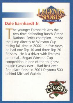 2001 Legends Sports Memorabilia - Future Legends #NNO Dale Earnhardt Jr. Back