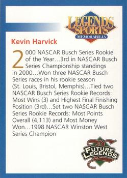 2001 Legends Sports Memorabilia - Future Legends #NNO Kevin Harvick Back