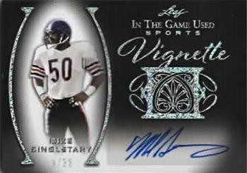 2022 Leaf In The Game Used Sports - Vignette Autographs Pattern Silver #V-MS1 Mike Singletary Front