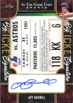 2022 Leaf In The Game Used Sports - Big Ticket Signatures #BTS-JB1 Jeff Bagwell Front