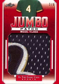 2022 Leaf In The Game Used Sports - Jumbo Patch Red #JP-25 Miguel Tejada Front
