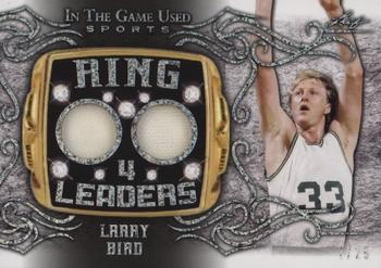 2022 Leaf In The Game Used Sports - Ring Leaders Pattern Silver #RL-18 Larry Bird Front