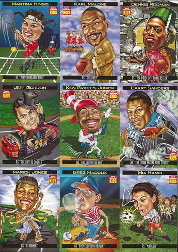 1998 Sports Illustrated for Kids - Panels #730-738 Dennis Rodman / Karl Malone / Martina Hingis / Barry Sanders / Ken Griffey Jr. / Jeff Gordon / Mia Hamm / Greg Maddux / Marion Jones Front