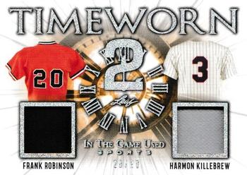 2022 Leaf In The Game Used Sports - Time Worn 2 Pattern Silver #TW-05 Frank Robinson / Harmon Killebrew Front
