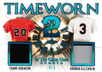 2022 Leaf In The Game Used Sports - Time Worn 2 Platinum Blue #TW-05 Frank Robinson / Harmon Killebrew Front