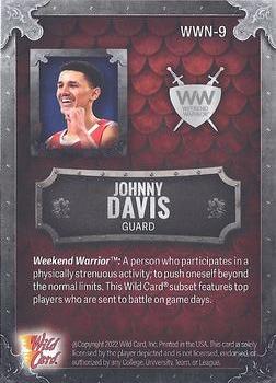 2022 Wild Card National Convention VIP Packs - Weekend Warrior Basketball Silver/Red/Blue #WWN-9 Johnny Davis Back
