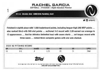 2023 Topps Athletes Unlimited All Sports #1 Rachel Garcia Back