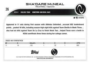 2023 Topps Athletes Unlimited All Sports #26 Sha'Dare McNeal Back