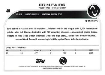 2023 Topps Athletes Unlimited All Sports #40 Erin Fairs Back