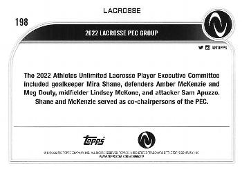 2023 Topps Athletes Unlimited All Sports #198 2022 Lacrosse PEC Group Back