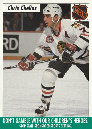 1992 Coalition Against Sports Betting Postcards #NNO Chris Chelios Front