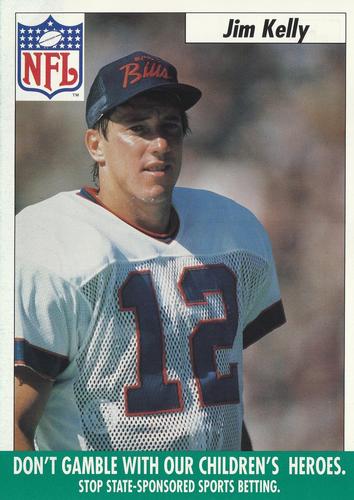 1992 Coalition Against Sports Betting Postcards #NNO Jim Kelly Front