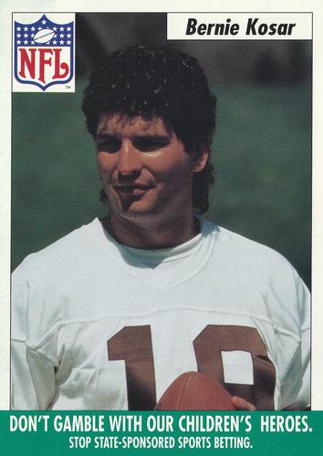 1992 Coalition Against Sports Betting Postcards #NNO Bernie Kosar Front