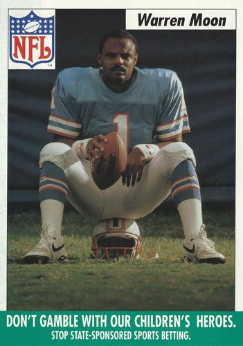1992 Coalition Against Sports Betting Postcards #NNO Warren Moon Front