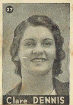 1936 The Comet Stars Of Australian Sport #27 Clare Dennis Front