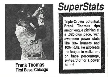 1991 The Superstar Zone (unlicensed) #NNO Frank Thomas Back