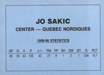 1991 Orange Speckled Border (unlicensed) #NNO Joe Sakic Back