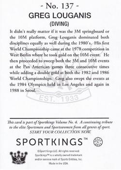 2023 Sportkings Volume 4 #137 Greg Louganis Back
