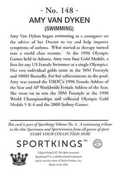 2023 Sportkings Volume 4 #148 Amy Van Dyken Back